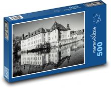Wasserburg - Burggraben, Landschaft Puzzle 500 Teile - 46 x 30 cm