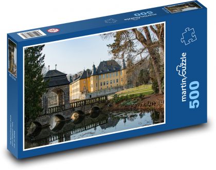 Zámek - most, jezero - Puzzle 500 dílků, rozměr 46x30 cm
