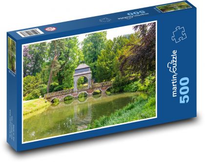 Zámecký park - most, řeka - Puzzle 500 dílků, rozměr 46x30 cm