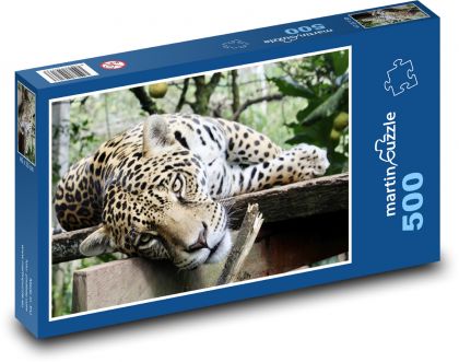 Jaguár - kočka, zvíře  - Puzzle 500 dílků, rozměr 46x30 cm