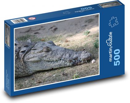 Krokodýl - zvíře, plaz - Puzzle 500 dílků, rozměr 46x30 cm