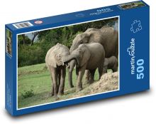 Słoń - zwierzę, Kenia Puzzle 500 elementów - 46x30 cm