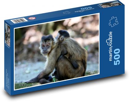 Opice - mládě, zvíře, zoo - Puzzle 500 dílků, rozměr 46x30 cm