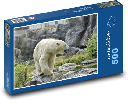 Lední medvěd - zoo, zvíře - Puzzle 500 dílků, rozměr 46x30 cm