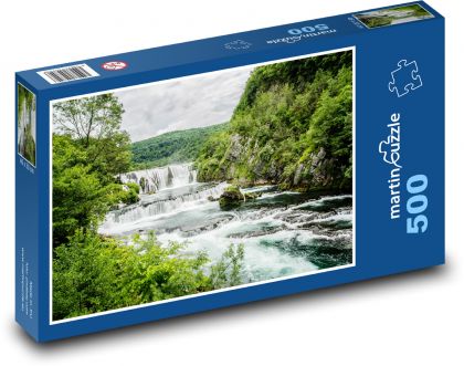 Vodopád - řeka, příroda - Puzzle 500 dílků, rozměr 46x30 cm