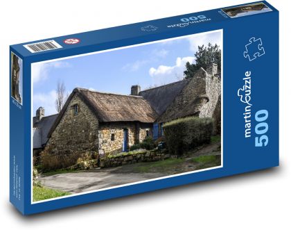 Starý dom - mesto, Bretónsko - Puzzle 500 dielikov, rozmer 46x30 cm 
