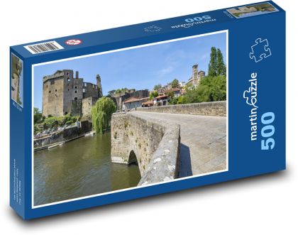 Bridge - castle, city - Puzzle of 500 pieces, size 46x30 cm 