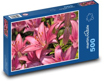 Pink lily - flower, flowers - Puzzle of 500 pieces, size 46x30 cm 