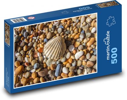 Mušle - oceán, kamínky - Puzzle 500 dílků, rozměr 46x30 cm