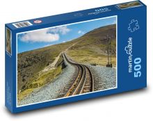 Hora Snowdon - koleje, Anglie Puzzle 500 dílků - 46 x 30 cm