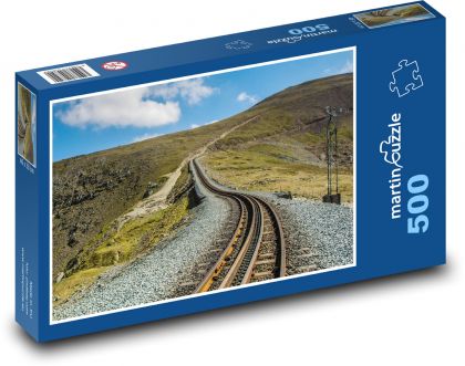 Hora Snowdon - koleje, Anglie - Puzzle 500 dílků, rozměr 46x30 cm