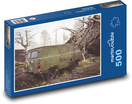 UAZ - vrak, auto - Puzzle 500 dielikov, rozmer 46x30 cm 