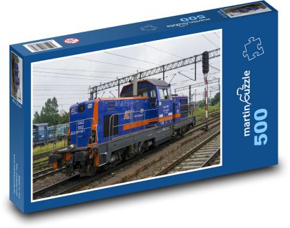 Železnice - doprava - lokomotiva - Puzzle 500 dílků, rozměr 46x30 cm