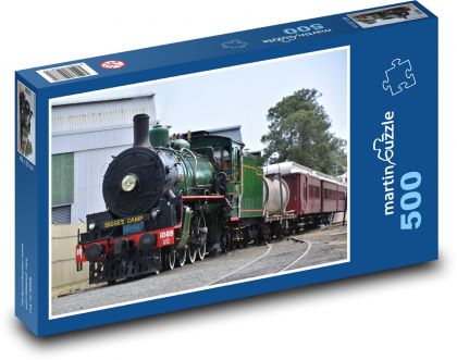 Steam Train, Railway - Puzzle of 500 pieces, size 46x30 cm 