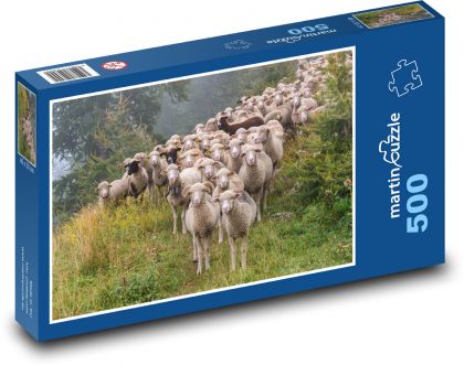 Animals - flock of sheep - Puzzle of 500 pieces, size 46x30 cm 