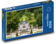 Paláce Linderhof - zahrada Puzzle 500 dílků - 46 x 30 cm