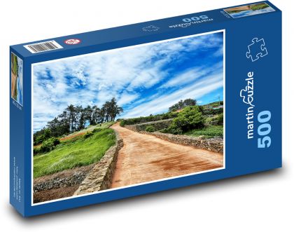 Príroda - cesta, krajina - Puzzle 500 dielikov, rozmer 46x30 cm 