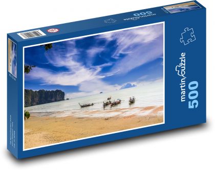 Thajsko - zátoka, lode - Puzzle 500 dielikov, rozmer 46x30 cm 