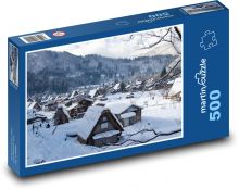 Japonsko - tradičná dedina Puzzle 500 dielikov - 46 x 30 cm