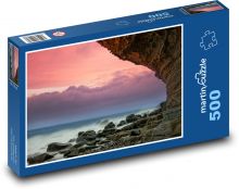 Skalnaté pobřeží - moře, vlny Puzzle 500 dílků - 46 x 30 cm