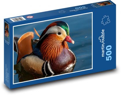 Kaczka mandarynka - rzeka, jezioro - Puzzle 500 elementów, rozmiar 46x30 cm