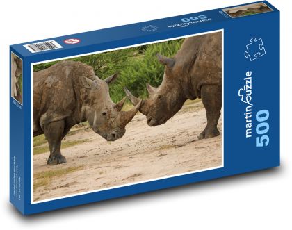 Nashorn - Tier, Horn - Puzzle - 500 Teile