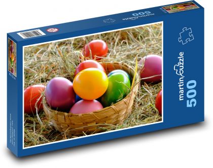 Pisanki - jajka, dekoracje - Puzzle 500 elementów, rozmiar 46x30 cm