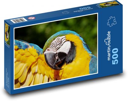 Papoušek - ara, pták - Puzzle 500 dílků, rozměr 46x30 cm