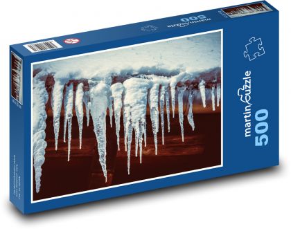 Rampúch - strecha, voda - Puzzle 500 dielikov, rozmer 46x30 cm 