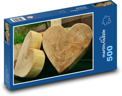 Herz - Holz, die Kunst des Schnitzens - Puzzle - 500 Teile
