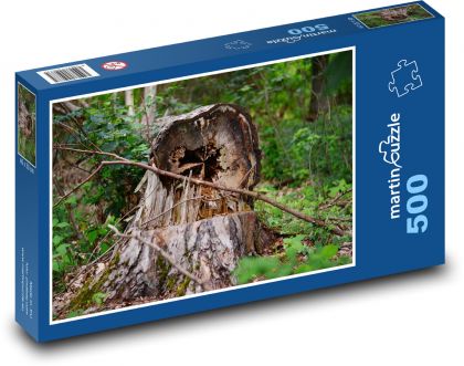 Tree - stump, forest - Puzzle of 500 pieces, size 46x30 cm 