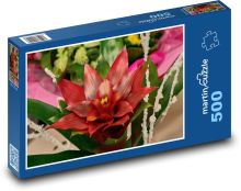 Red flower - flower, garden Puzzle of 500 pieces - 46 x 30 cm