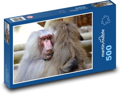 Pavián - opice, zvíře - Puzzle 500 dílků, rozměr 46x30 cm