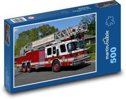 Požární auto - hasiči, Texas - Puzzle 500 dílků, rozměr 46x30 cm