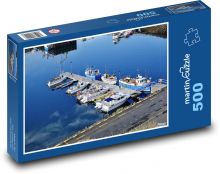 Lode - mólo, kotvisko Puzzle 500 dielikov - 46 x 30 cm 