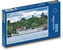 Loď - řeka, trajekt Puzzle 500 - 46x30 cm