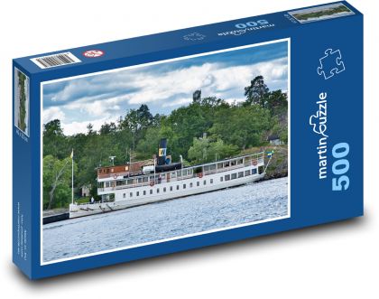 Loď - rieka, trajekt - Puzzle 500 dielikov, rozmer 46x30 cm 