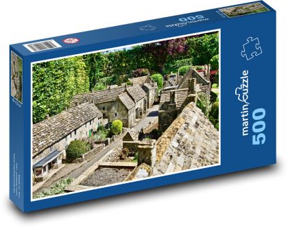 Mesto - domy, ulice - Puzzle 500 dielikov, rozmer 46x30 cm 