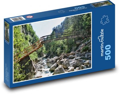 Most - řeka, příroda - puzzle 500 dílků