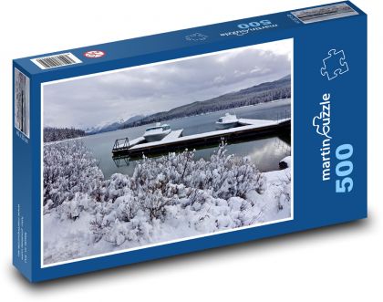 Pier - snow, winter - Puzzle of 500 pieces, size 46x30 cm 