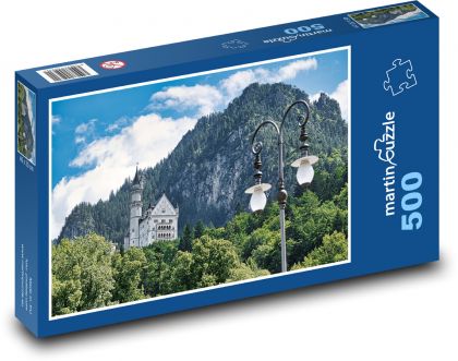 Niemcy - zamek, podróże - Puzzle 500 elementów, rozmiar 46x30 cm