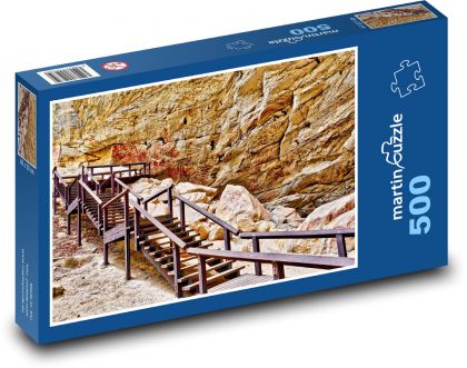 Treppen im Felsen - Treppen, Höhlen - Puzzle - 500 Teile
