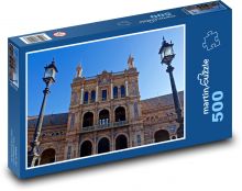 Plaza De Espania - palác, Španielsko Puzzle 500 dielikov - 46 x 30 cm