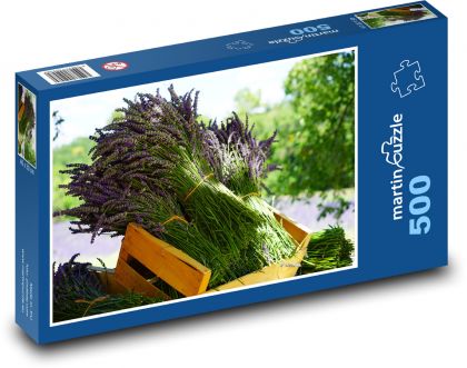 Levanduľa - trsy, kvety - Puzzle 500 dielikov, rozmer 46x30 cm 