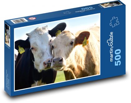 Krowy - bydło, zwierzęta - Puzzle 500 elementów, rozmiar 46x30 cm