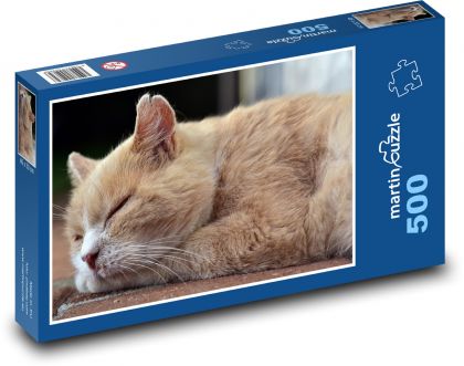 Katze - schlafendes Kätzchen, Katze - Puzzle - 500 Teile