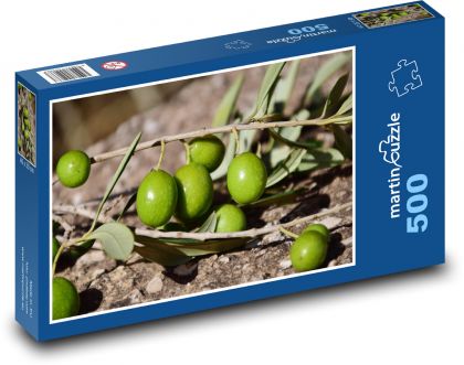 Zelené olivy - rostlina, příroda - Puzzle 500 dílků, rozměr 46x30 cm