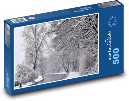 Zima - śnieg, mróz - Puzzle 500 elementów, rozmiar 46x30 cm