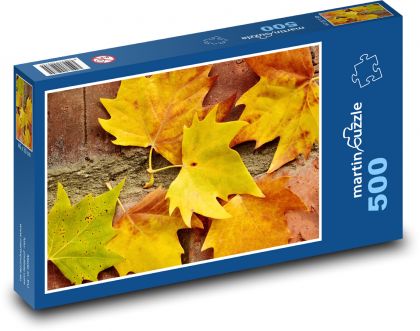 Javorové listy - jeseň, príroda - Puzzle 500 dielikov, rozmer 46x30 cm 