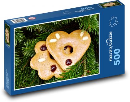 Piernik - ozdoby świąteczne, natura - Puzzle 500 elementów, rozmiar 46x30 cm